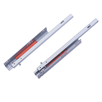 16mm & 19mm  Single Extension Push Open Drawer Slides With Pin