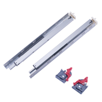 16mm & 19mm Full Extension American Type  Soft Close Drawer Slides With 1D Handle