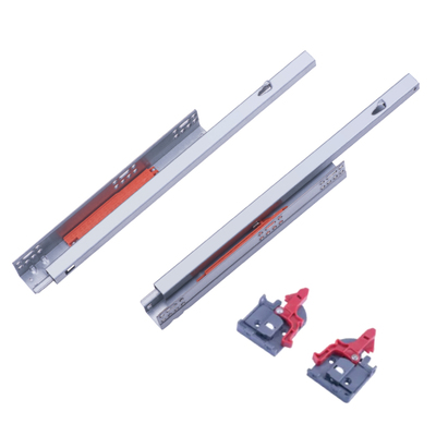 16mm & 19mm Single Extension Push Open Drawer Slides With 1D Hand Lock