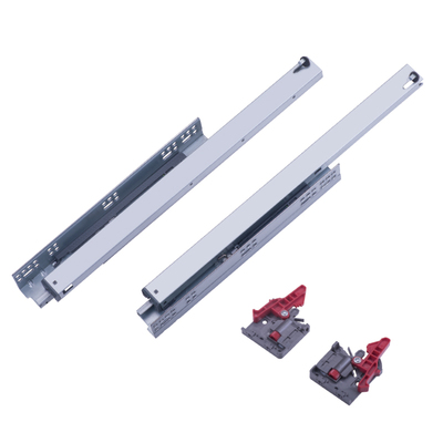 16mm & 19mm Full Extension Synchronized Soft Close Drawer Slides With 1D Handle (Full Size)