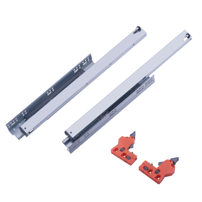 16mm & 19mm Full Extension Synchronized Soft Close Drawer Slides With 2D Handle (Full Size)